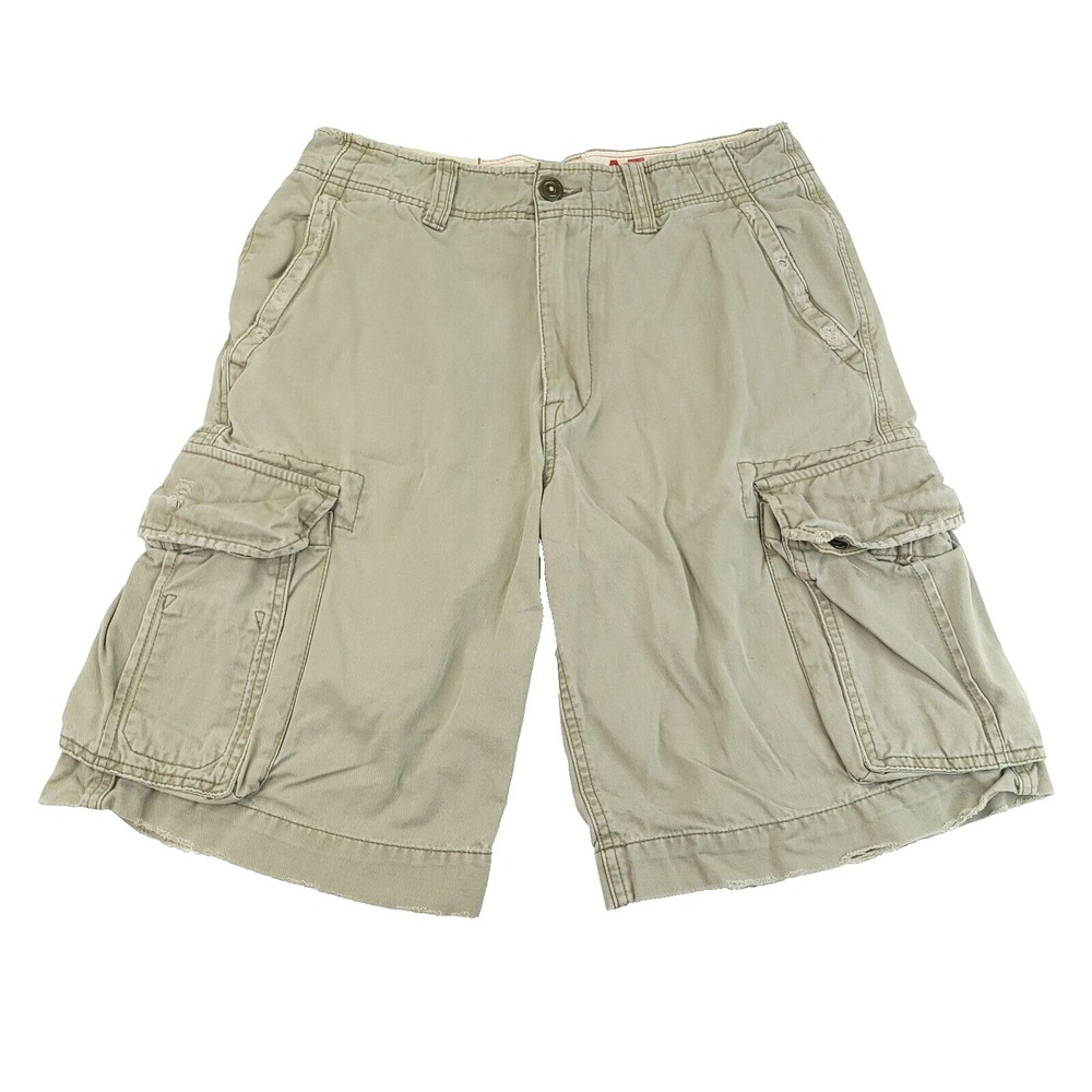 American Eagle Cargo Shorts Mens 30 x‎ 10 Olive Green Hiking Camping Gorp Core